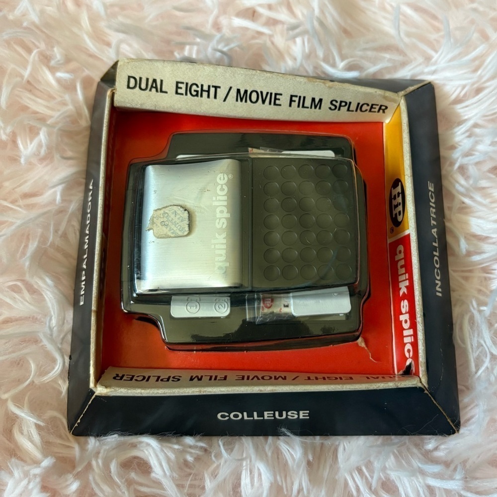 Quik Splice Dual Eight Movie Film Splicer NEW Vintage Colleuse HP Hudson